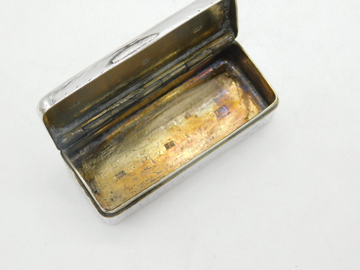 19th Century Russian .84 Silver Floral Snuff Box Antique 1866 Moscow 'AK'