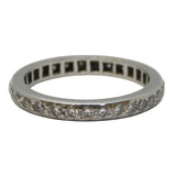 Platinum Brilliant Cut Diamond Eternity Ring Antique c1930 Art Deco