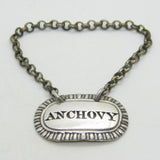George III Sterling Silver Anchovy Sauce Label Antique c1800 Phipps & Robinson