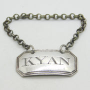 George III Sterling Silver Kyan Pepper Sauce Label Antique c1800 London