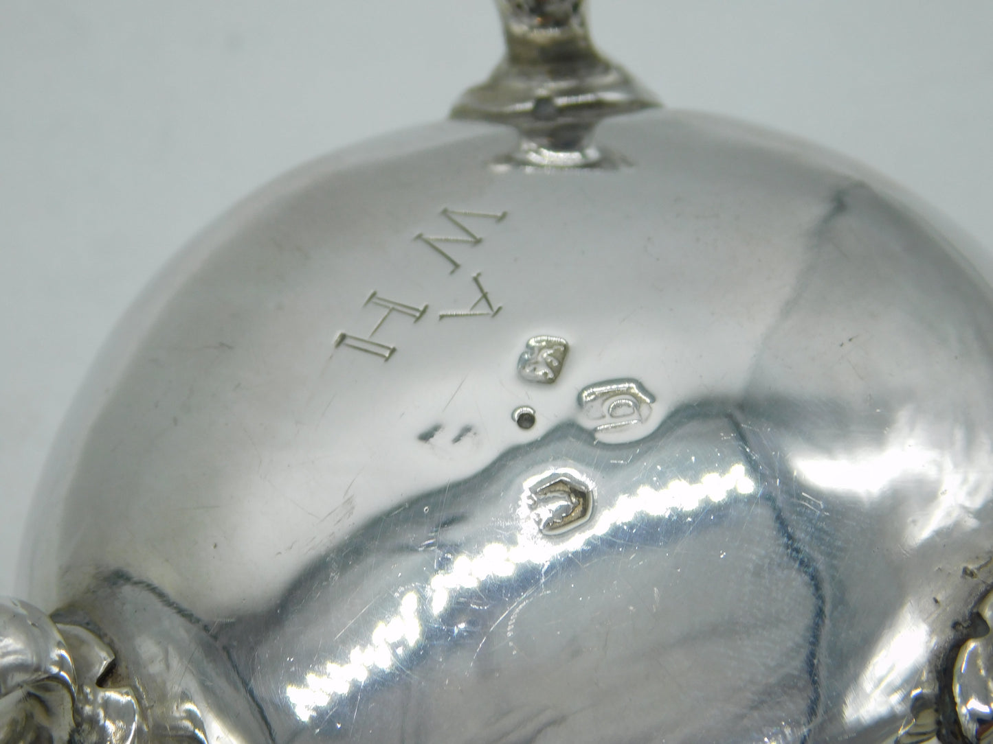 George II Pair of Sterling Silver Hoof Foot Salt Cellars Antique 1737 London