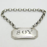 George III Sterling Silver Soy Sauce Label Antique c1800 Phipps & Robinson