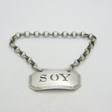George III Sterling Silver Soy Sauce Label Antique c1800 Phipps & Robinson