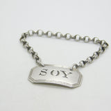 George III Sterling Silver Soy Sauce Label Antique c1800 Phipps & Robinson