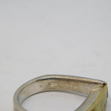 Mexican 18ct Gold, Sterling Silver, Diamond Studio Dress Ring Vintage c1970