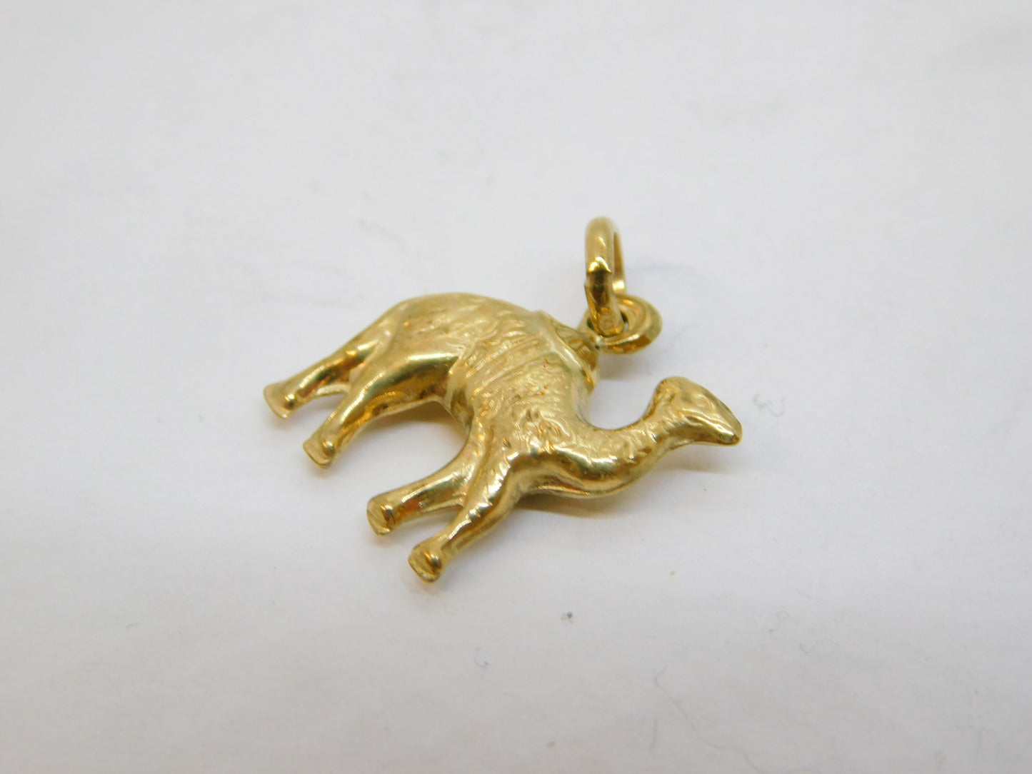 9ct Yellow Gold Walking Camel Charm Pendant Vintage c1970