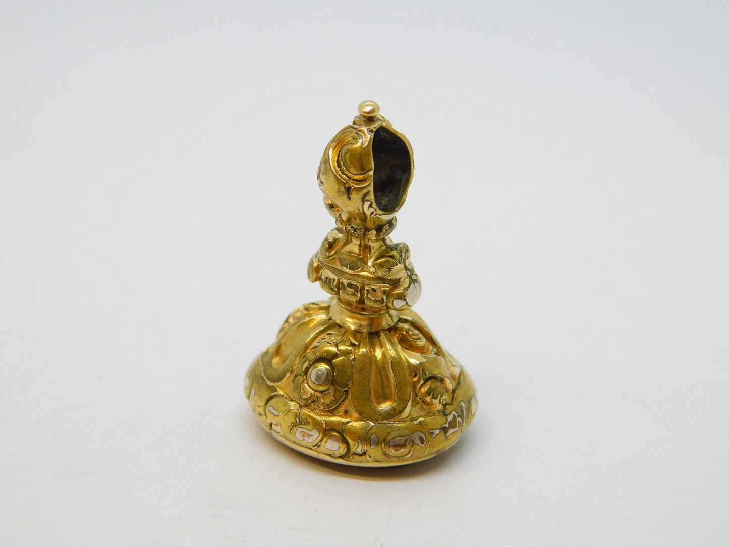 George III Rolled Gold Carnelian 'Le Vivit' 'The Humble' Intaglio Fob Antique