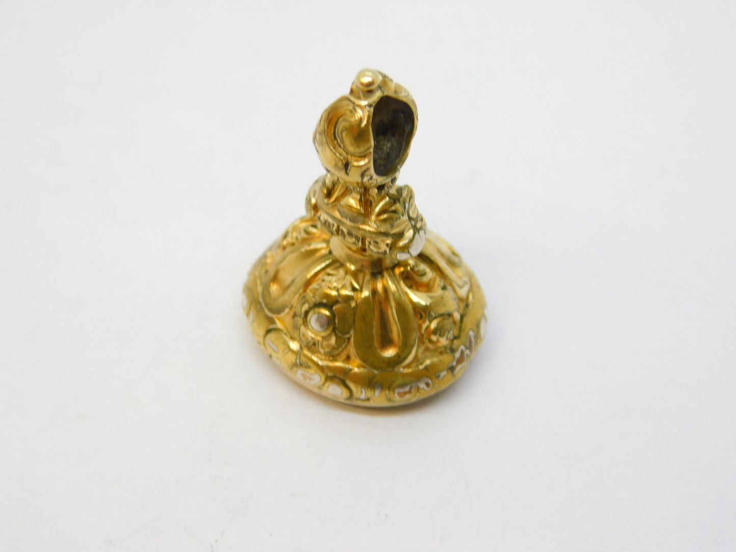 George III Rolled Gold Carnelian 'Le Vivit' 'The Humble' Intaglio Fob Antique