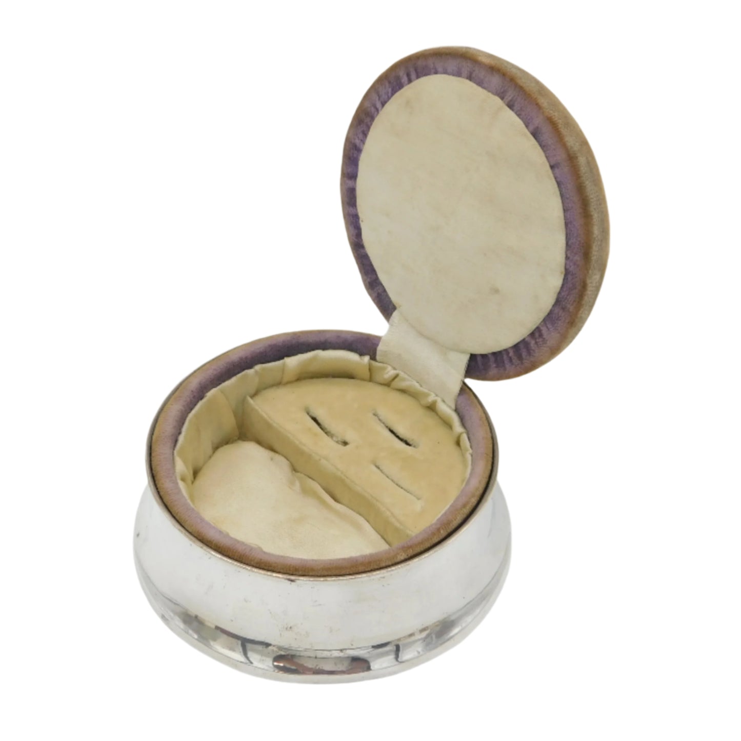 Sterling Silver Mounted Jewellery & Ring Box Antique 1918 Birmingham Art Deco