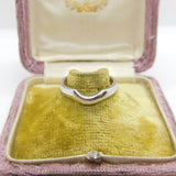 18ct White Gold Modernist Essential Band Ring Birmingham c2000 Vintage
