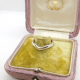 18ct White Gold Modernist Essential Band Ring Birmingham c2000 Vintage