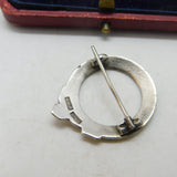 Rare Braemar Sterling Silver Buckle Kilt Brooch Pin William W. Randall Antique
