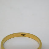 9ct Yellow Gold, Brilliant Cut Diamond & Sapphire Dress Ring Vintage c1970