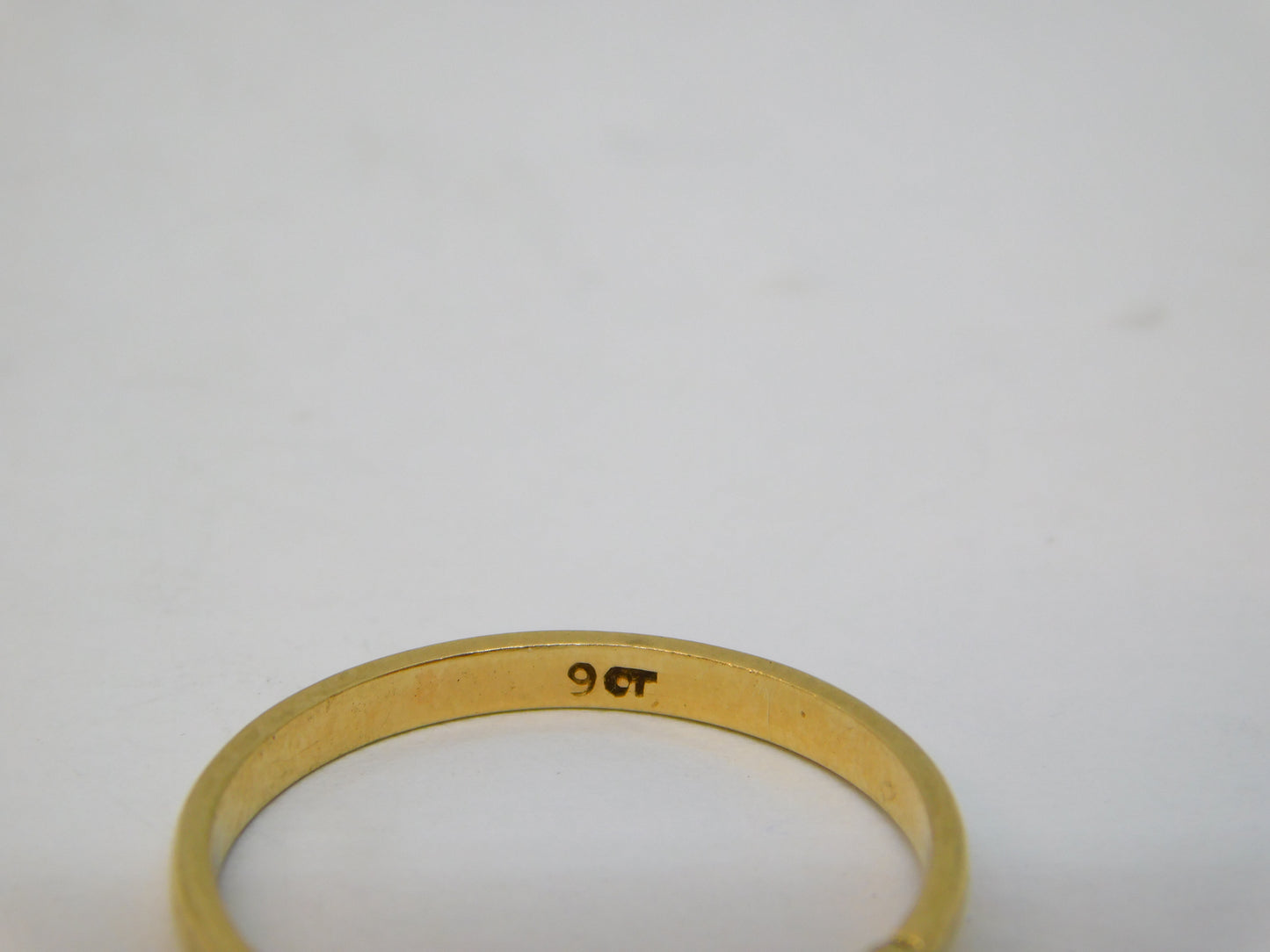 9ct Yellow Gold, Brilliant Cut Diamond & Sapphire Dress Ring Vintage c1970