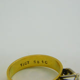 18ct Yellow Gold & 0.2ct Diamond Solitaire Dress Ring Antique c1920 Art Deco