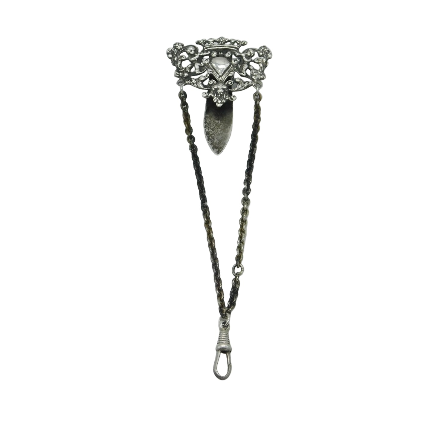 Victorian Sterling Silver Nouveau Pattern Sewing Chatelaine Antique 1890 London