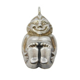 Sterling Silver Cornish Pixie Souvenir Fob Pendant Antique c1920 Art Deco