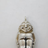Sterling Silver Cornish Pixie Souvenir Fob Pendant Antique c1920 Art Deco