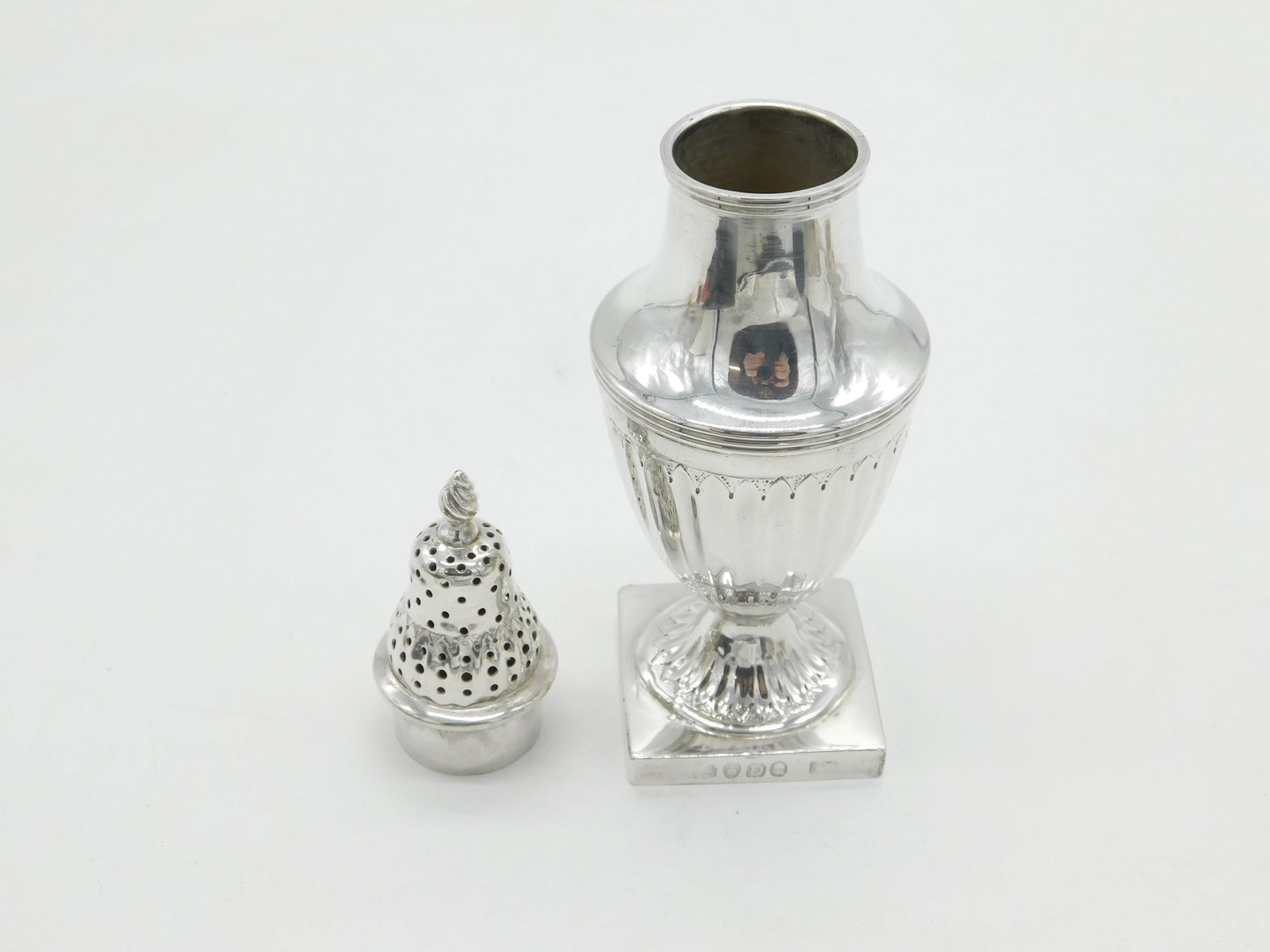 George III Sterling Silver Pedestal Sugar Caster Antique 1799 London