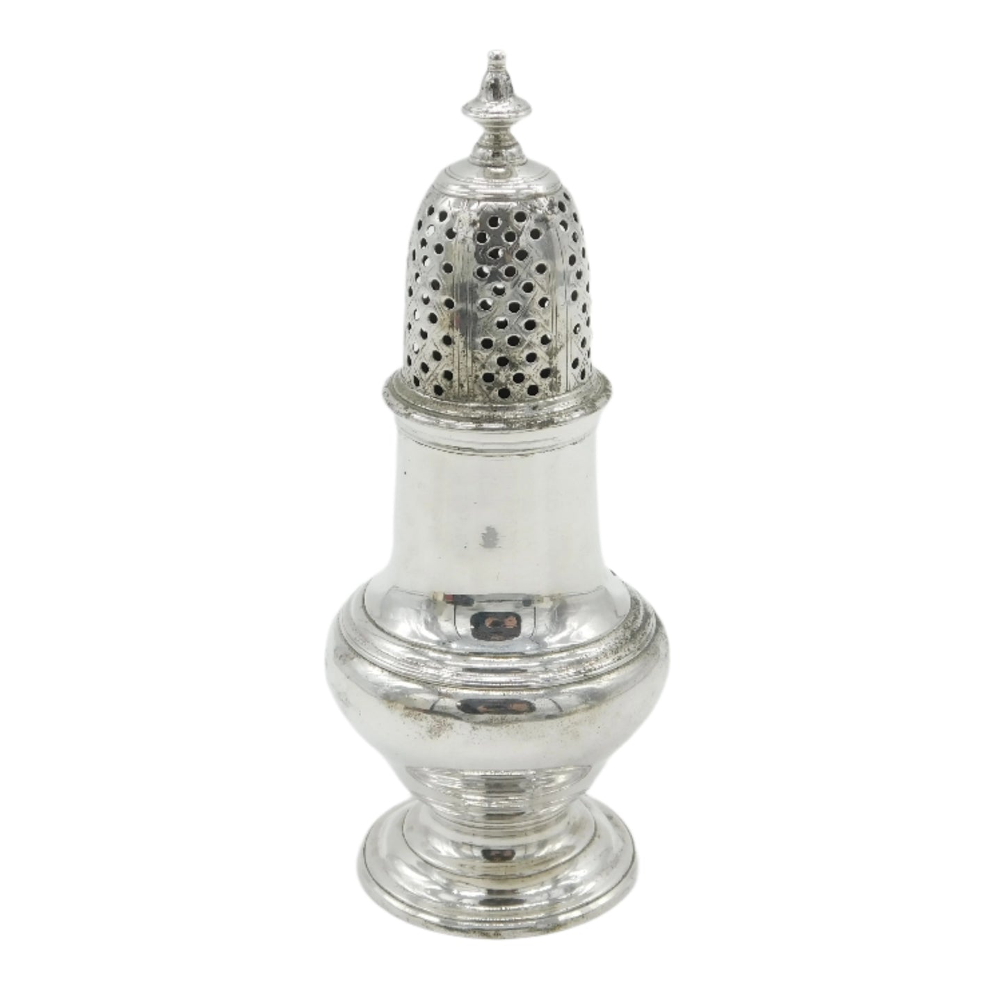 George II Sterling Silver Muffineer Sugar Caster Antique 1755 London J. Wilks