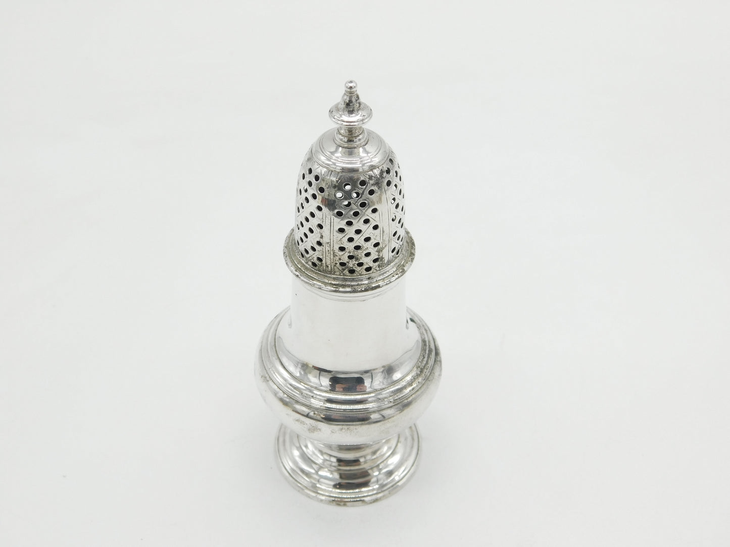 George II Sterling Silver Muffineer Sugar Caster Antique 1755 London J. Wilks