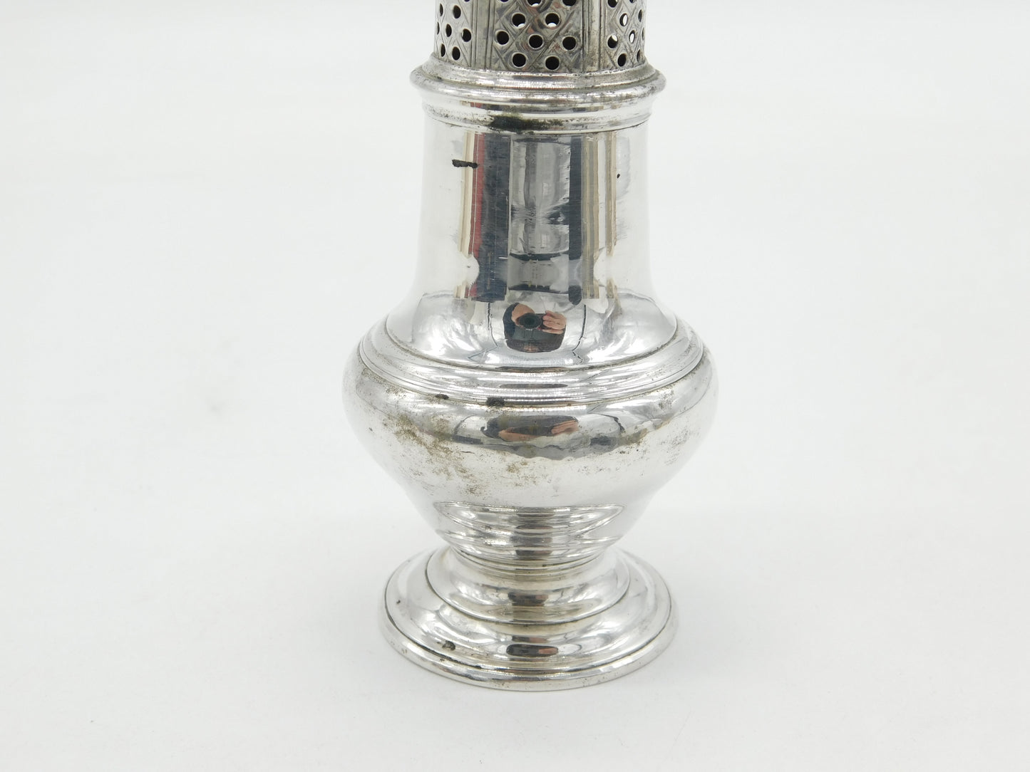George II Sterling Silver Muffineer Sugar Caster Antique 1755 London J. Wilks