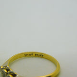 18ct Yellow Gold & Three-Stone Diamond Dress Ring Antique c1920 Art Deco