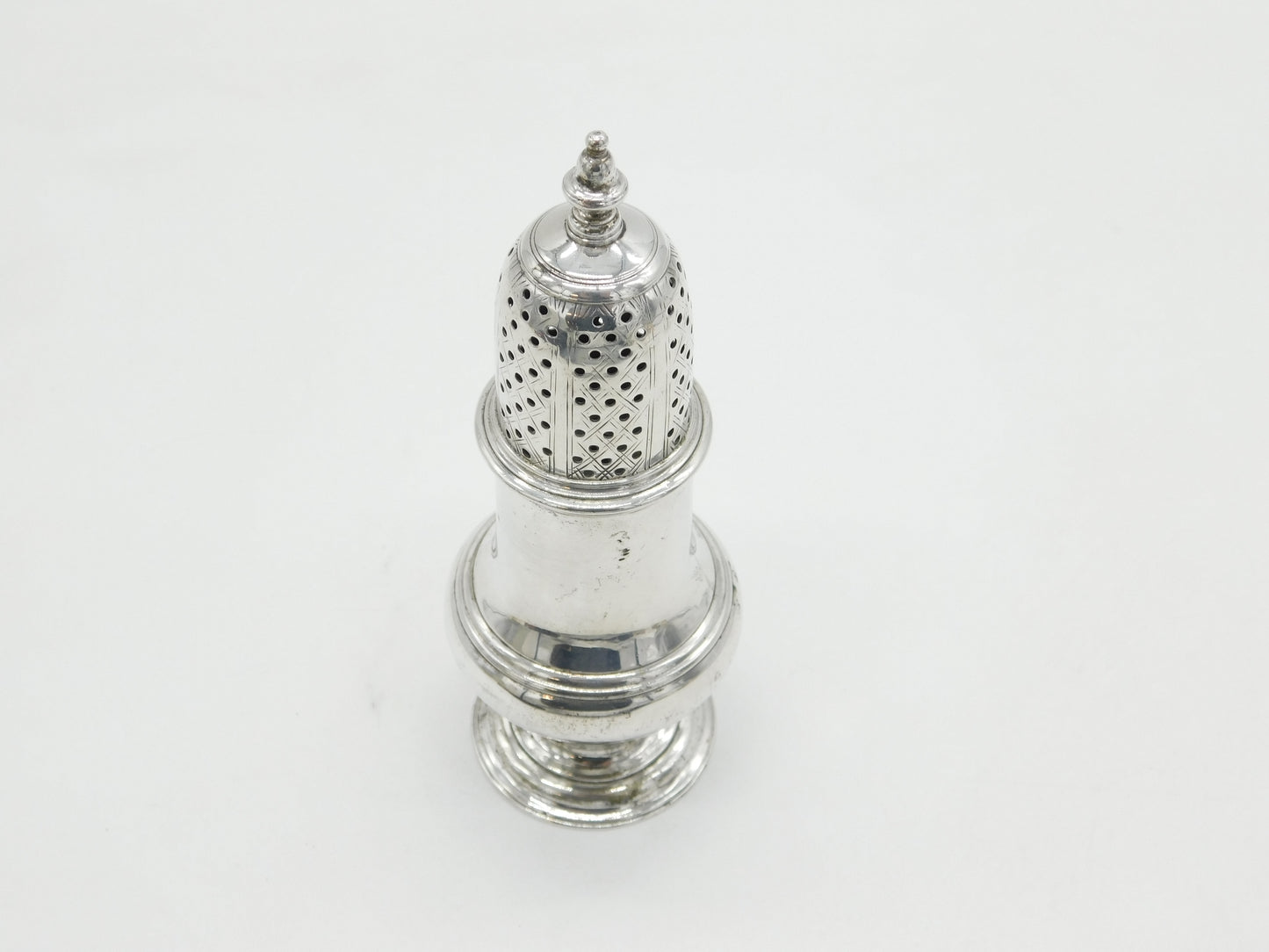 George II Sterling Silver Muffineer Sugar Caster Antique 1756 London S. Wood