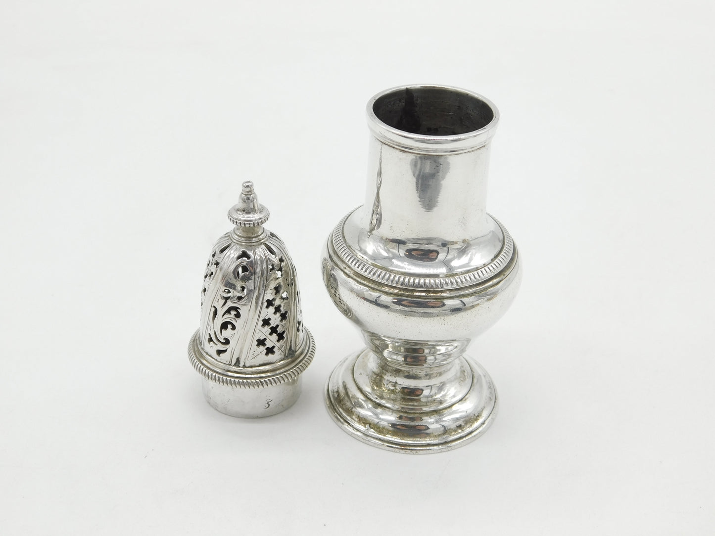 George II Sterling Silver Muffineer Sugar Caster Antique 1751 London