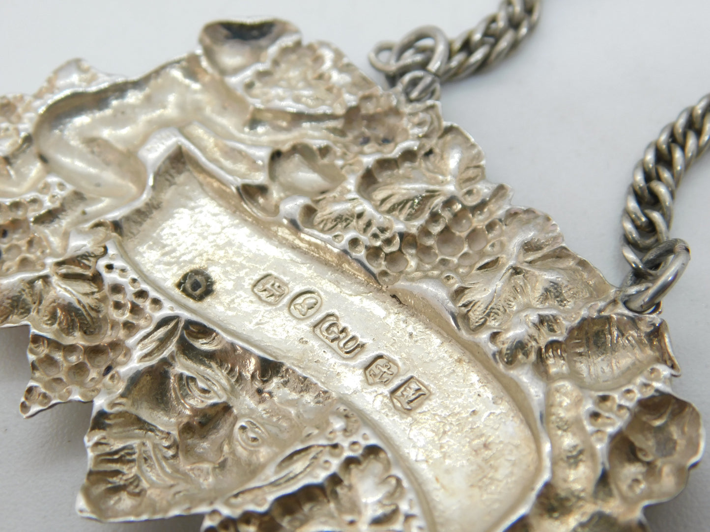William IV Sterling Silver Bacchus Pattern Brandy Decanter Label Antique 1834