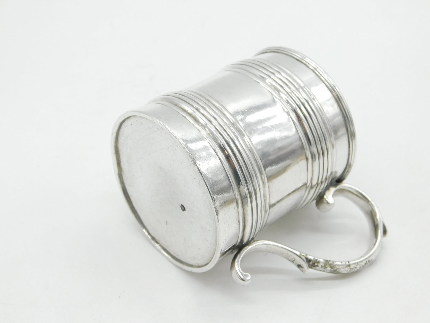 George III Sterling Silver Lined Pattern Christening Mug Antique 1812 London