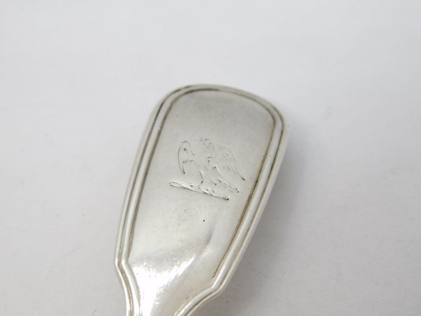 William IV Sterling Silver Eagle Crest Tea Caddy Spoon Antique 1835 London