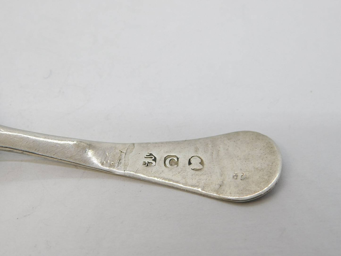 George III Sterling Silver Bright Cut Tea Caddy Spoon Antique 1798 London