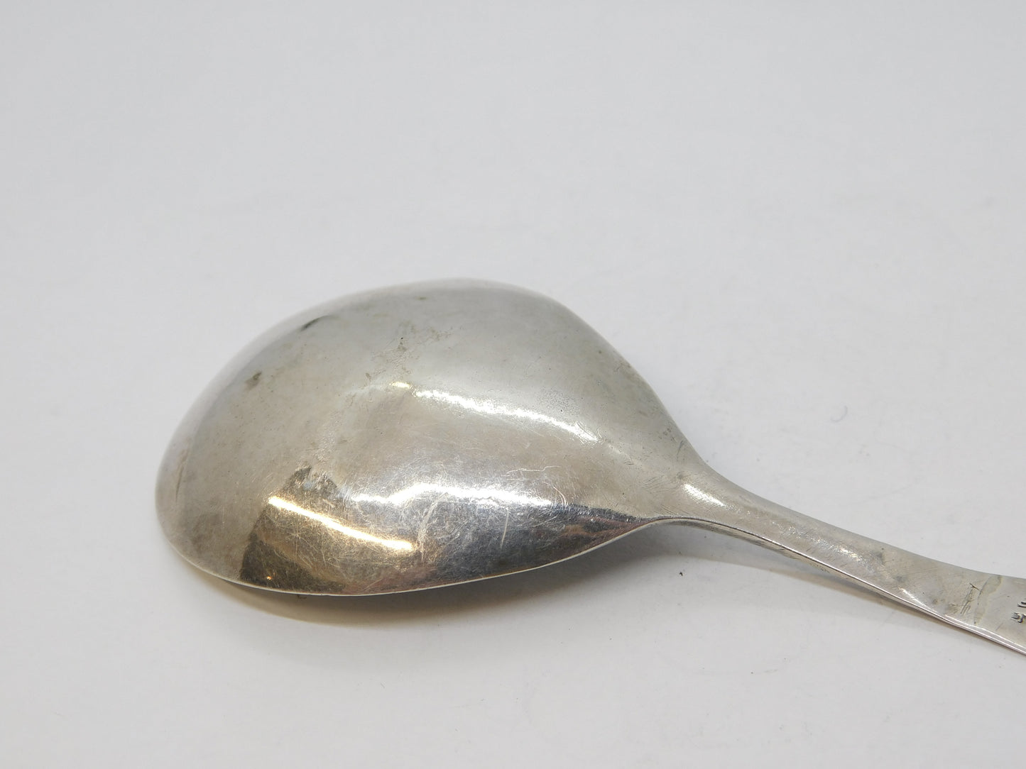 George III Sterling Silver Bright Cut Tea Caddy Spoon Antique 1798 London
