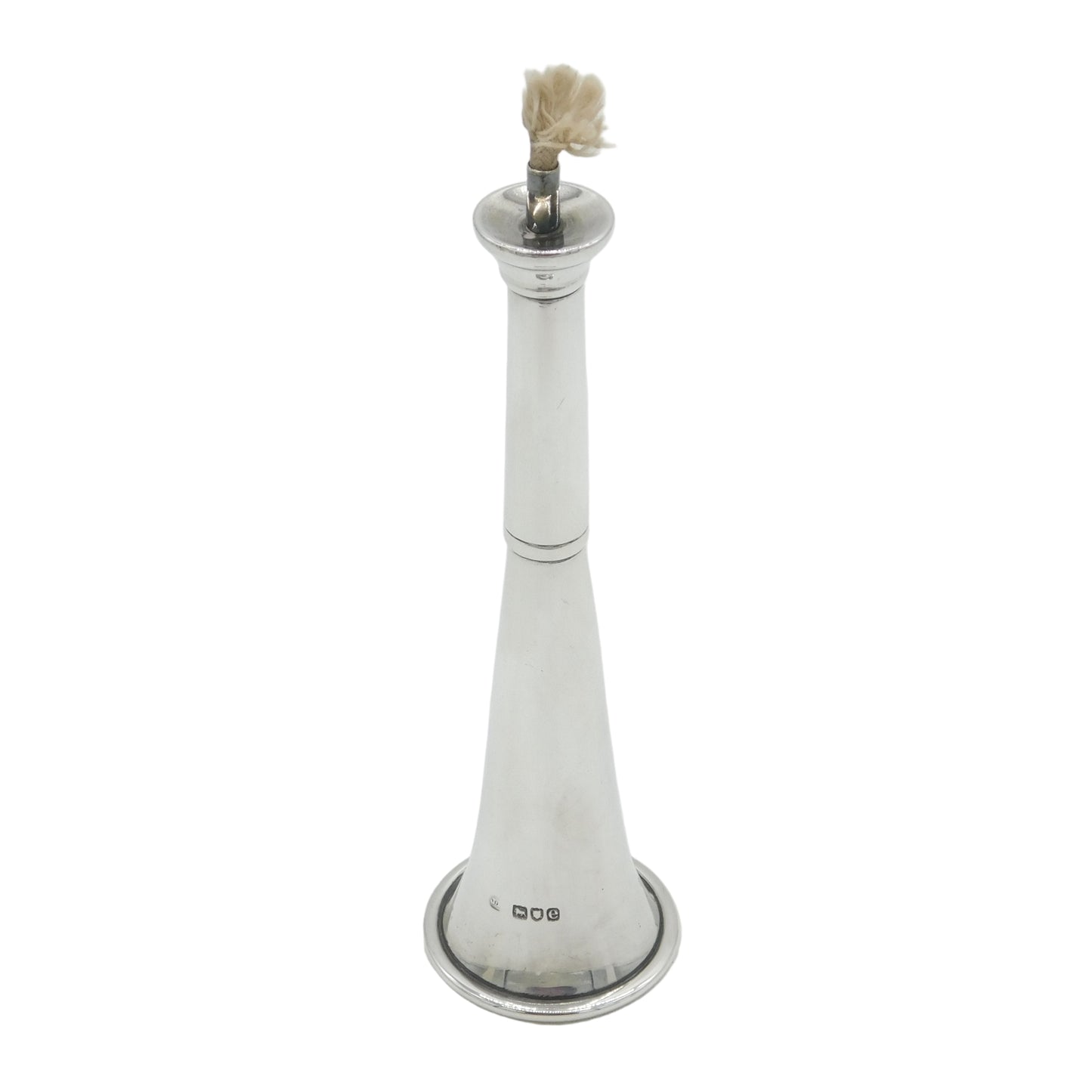 Victorian Sterling Silver Hunting Horn Novelty Cigar Table Lighter Antique 1900 London