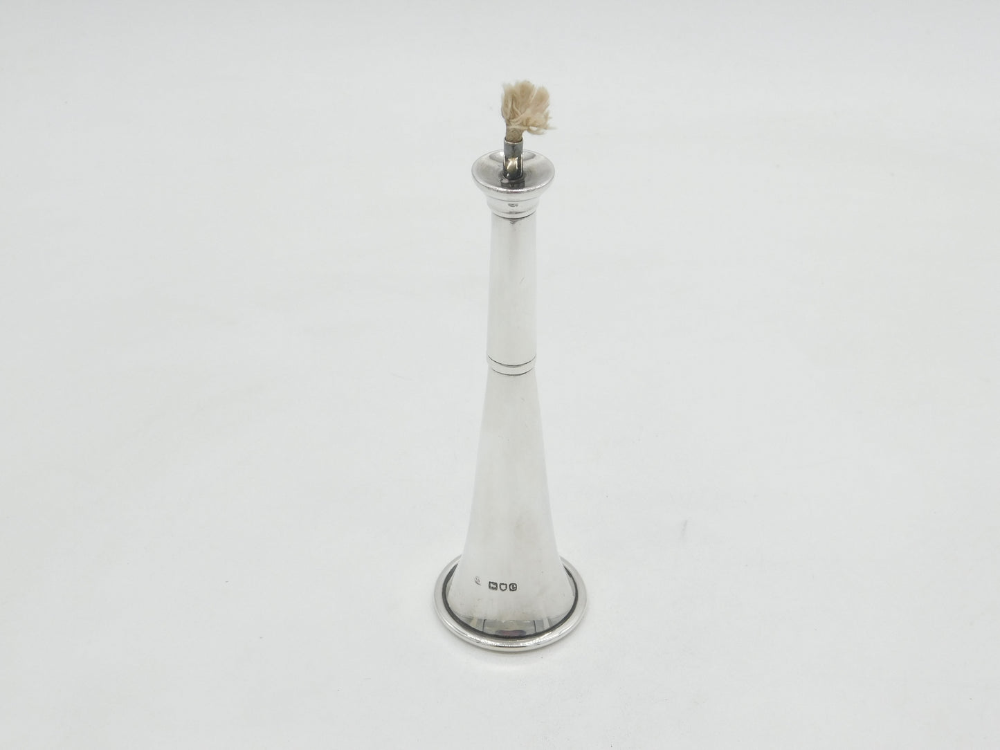 Victorian Sterling Silver Hunting Horn Novelty Cigar Table Lighter Antique 1900 London