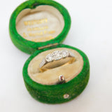 Victorian 18ct Yellow Gold & 0.2ct Diamond Star Set Dress Ring Antique c1890