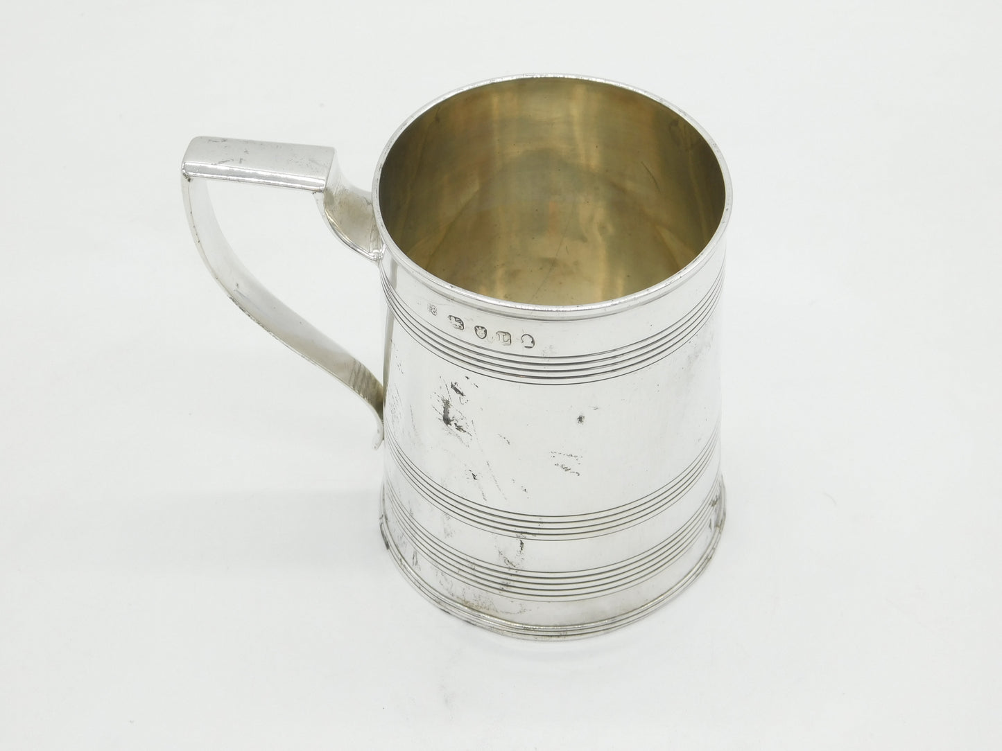 George III Sterling Silver Lined Half-Pint Tankard Antique 1800 London J. Emes