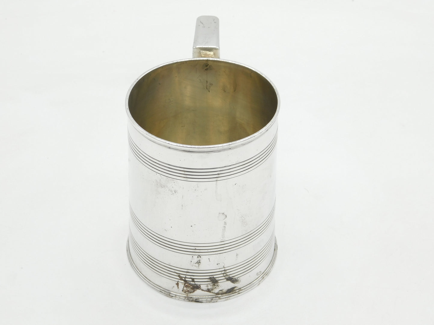 George III Sterling Silver Lined Half-Pint Tankard Antique 1800 London J. Emes