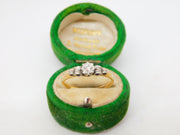 Victorian 18ct Yellow Gold Scrolled Pattern 0.1ct Solitaire Ring Antique c1890
