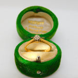 Victorian 18ct Yellow Gold Diamond Set Solitaire Ring Antique c1880