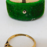 Victorian 18ct Yellow Gold & 0.4ct Three-Stone Dress Ring Antique c1890