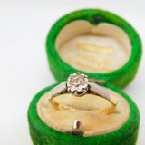 Victorian 18ct Yellow Gold & 0.3ct Diamond Solitaire Ring Antique c1890