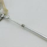 Victorian Danish Sterling Silver Mounted Shell Form Sauce Spoon c1890 Antique