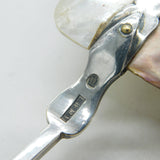 Victorian Danish Sterling Silver Mounted Shell Form Sauce Spoon c1890 Antique