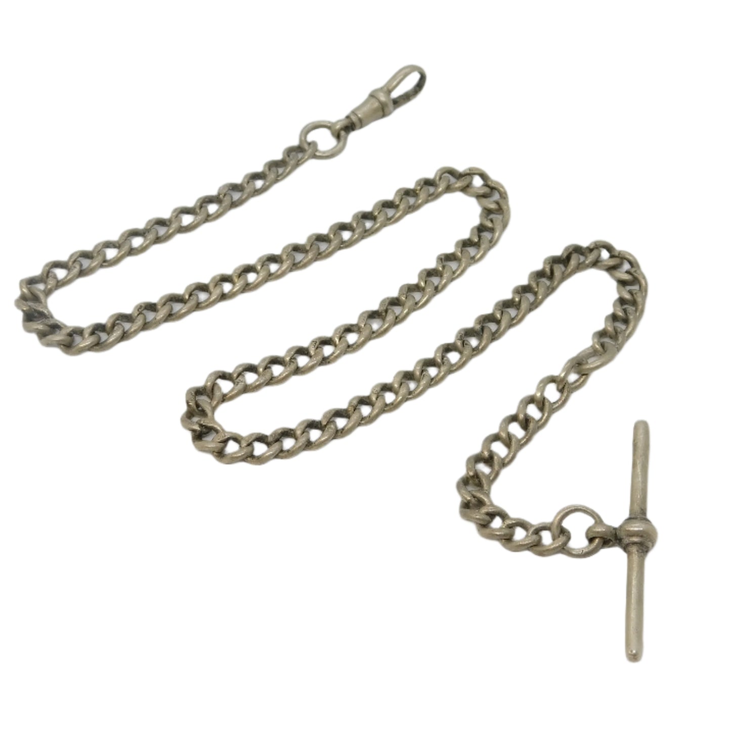 Victorian Sterling Silver Single Albert Watch Chain Antique 1898 London