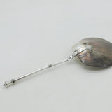 Victorian Danish Sterling Silver Mounted Shell Form Sauce Spoon c1890 Antique