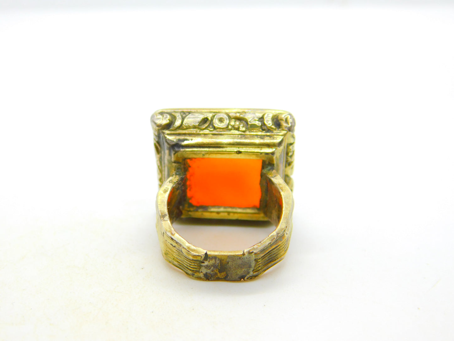 George III 9ct Gold, Carnelian Agate 'VL' Initial Seal Signet Ring Antique c1790