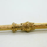 Victorian 9ct Yellow Gold Cased Bloodstone Set Propelling Pencil Antique c1880