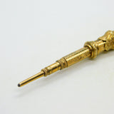 Victorian 9ct Yellow Gold Cased Bloodstone Set Propelling Pencil Antique c1880